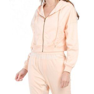 NWT YFB | Janice Peach Cropped Zip Hoodie Small